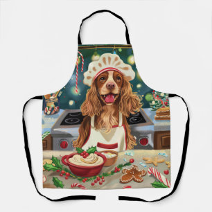 Delantal Cocker Spaniel Repostería Navideña: Festivo Navida