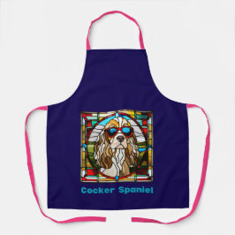 Delantal Cocker Spaniel Stained Glass Apron