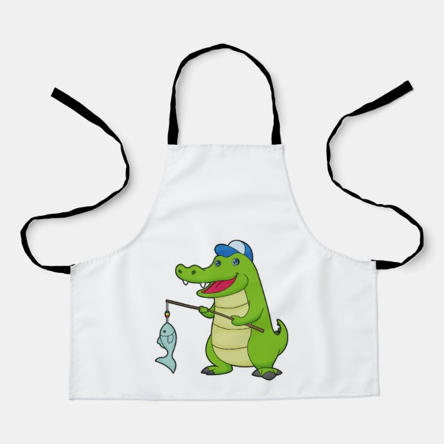 Delantal Cocodrilo Pesca Pescador (Anverso)