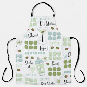 Delantal Cóctel retro estilo Eames de mediados de siglo