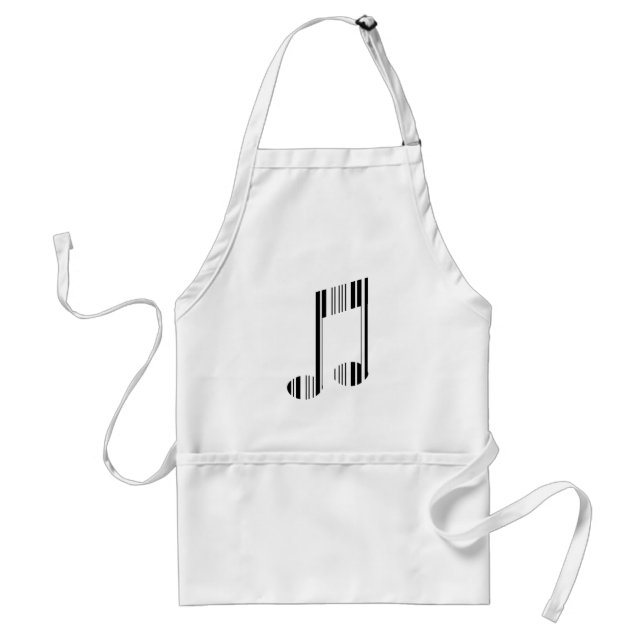 Delantal CÓDIGO DE BARRAS DE NOTA MUSICAL Patrón de código  (Frente)
