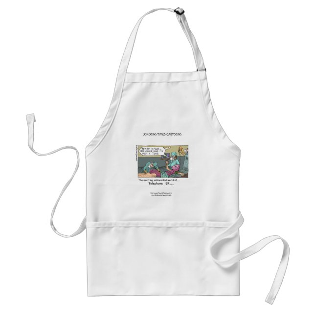 Delantal Código telefónico Personalizado azul Funny Apron (Frente)