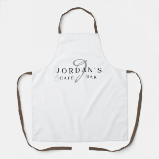 Delantal Coffee Barista Cafe Custom White Long Apron