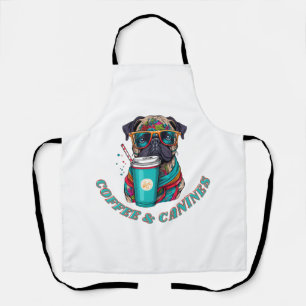 Delantal Coffee & Canines Camiseta - Café Para Perros Amado