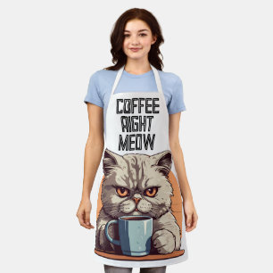 DELANTAL COFFEE CAT FUNNY KITCHE APRON