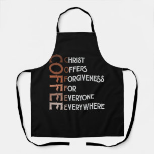 Delantal Coffee Christ Ofrece Perdón Para Todos
