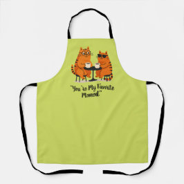 Delantal Coffee Date Cat Couple