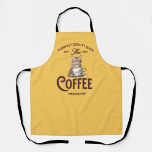 Delantal Coffee Meowster: Gracioso regalo de amante de los
