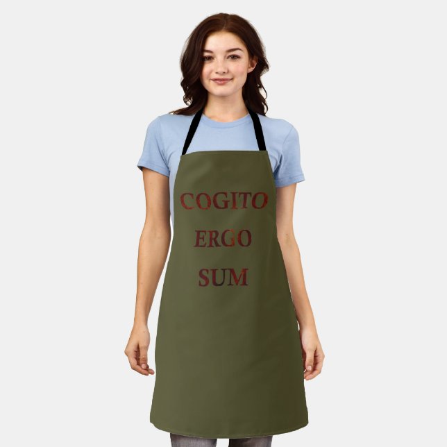 Delantal Cogito ergo sum (Gastado)