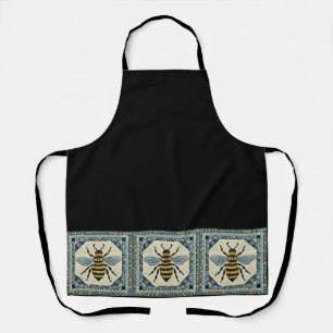 Delantal Colcha Honeybee con borde azul