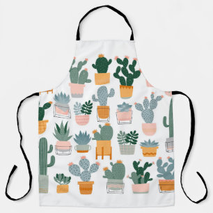 Delantal Colección Cactus en diseño de ollas