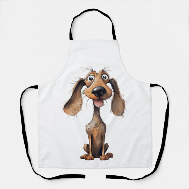 Delantal Colección de arte de raza de perro de dibujos anim (Anverso)