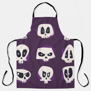 Delantal Colección de cráneos dibujada a mano de dia de mue