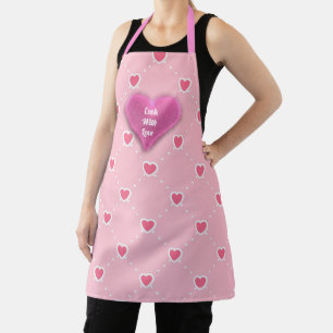 Delantal Colección de Día de San Valentín de corazón rosado