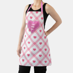 Delantal Colección de Día de San Valentín de corazón rosado