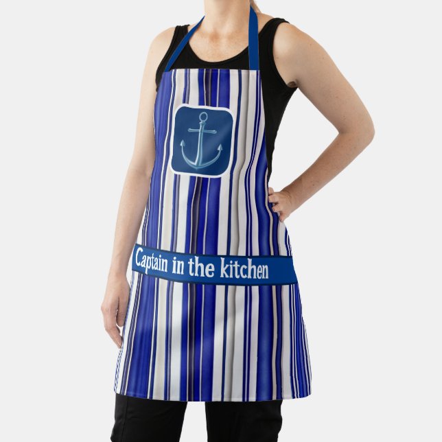 Delantal Colección de franjas de barco azul de la marina de (in situ)