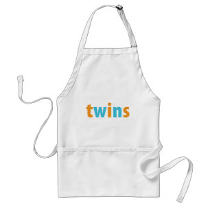 Delantal COLECCIÓN DE TWINS - niños {naranja + aqua}