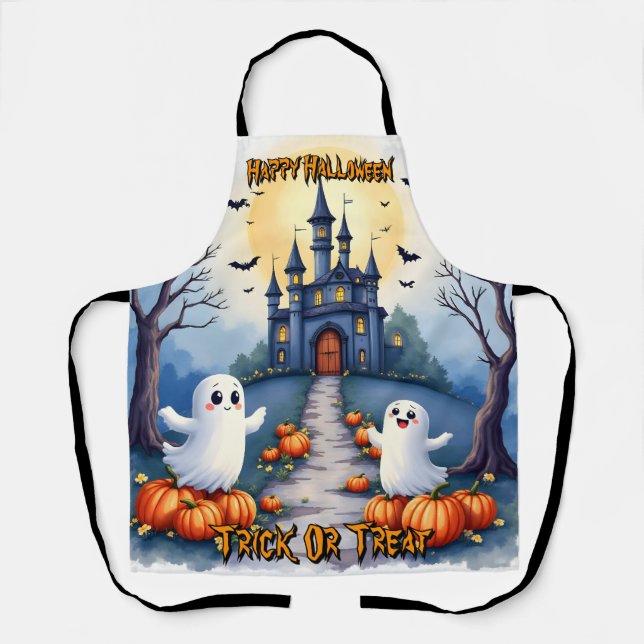 Delantal Colección Divertida y Moderna de Halloween Espeluz (Anverso)