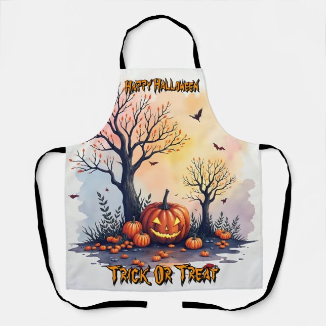 Delantal Colección Monísima de Halloween Moderna y Llena de (Anverso)