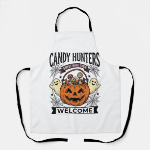 Delantal Coleccionista de dulces de Halloween grabado vinta