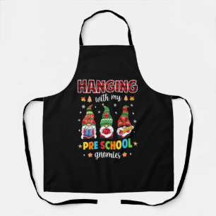 Delantal Colgando con mis Navidades de gnomías preescolares