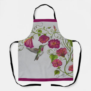 Delantal Colibrí en el Apron rosado