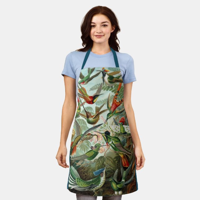 Delantal Colibríes de Ernst Haeckel, aves vitícolas (Gastado)