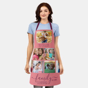 Delantal Collage de 9 fotos personalizadas familia cita nom