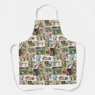 Delantal Collage de antigüedades navideñas