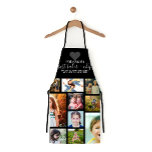 Delantal Collage de fotos de la abuela de la mejor chef del<br><div class="desc">Este delantal lindo y dulce es perfecto para cualquier abuela. Cuenta con 13 fotos de personalizables de sus hermosos nietos. También incluye la cita, "La abuela orgullosa. El mejor panadero y chef, rociando a cada nieto con amor y afecto", con tipografía cursiva escrita a mano blanca y corazón gris sobre...</div>