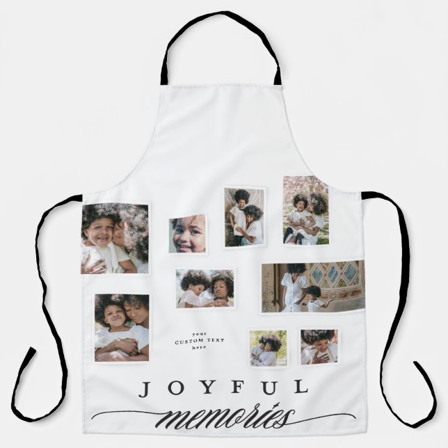 Delantal Collage de fotos de vacaciones Navidades jugosos y (Anverso)
