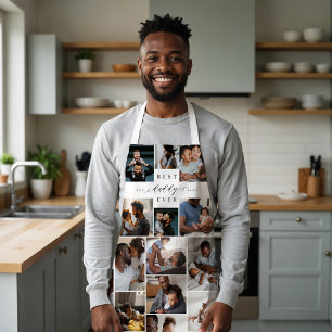 Delantal Collage de fotos del Día del Padre Mejor Papi Guió