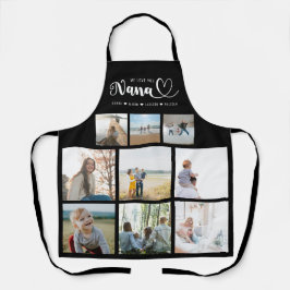 Delantal Collage de fotos familiar personalizado que te que