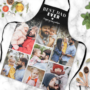 Delantal Collage de Fotos Personalizadas El Mejor Papá del 