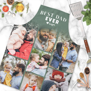 Delantal Collage de Fotos Personalizadas Mejor Papá