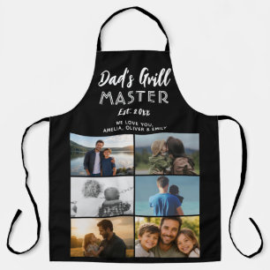 Delantal Collage de fotos personalizado de 6 imágenes para