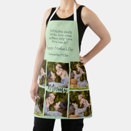 Delantal Collage de fotos personalizado | Texto: Apron de c