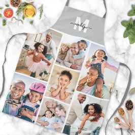 Delantal Collage de fotos Sencillo Elegante Imagen