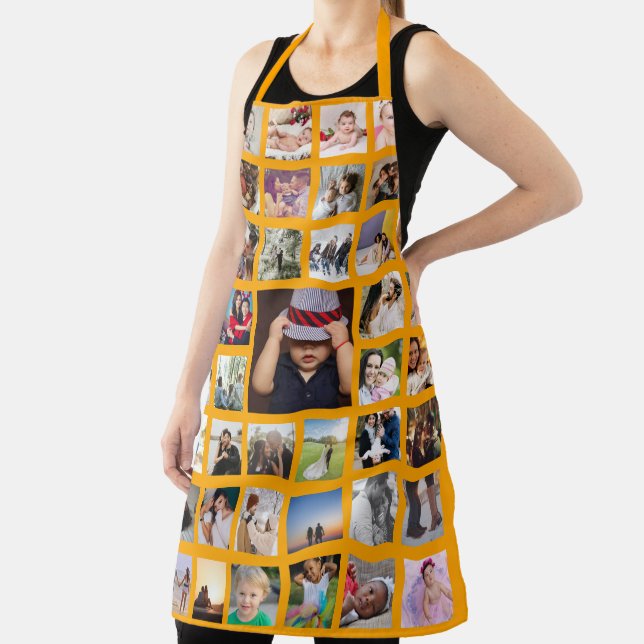 Delantal Collage de fotos único personalizado (in situ)