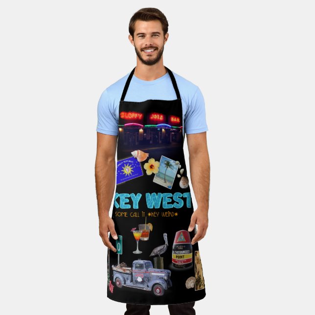 Delantal Collage de Key West (Gastado)