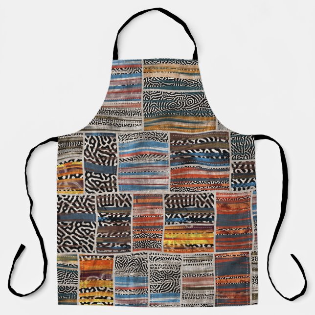 Delantal Collage de trabajo en mosaico: Extravaganza del pa (Anverso)