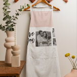 Delantal Collage moderno Couple Photo & Love You Beauty Gif<br><div class="desc">Collage moderno Couple Photo & Love You Beauty Gift</div>