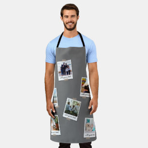 Delantal Collage personalizado de 6 fotos para familia