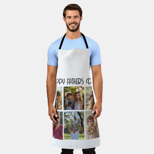 Delantal Collage Photo Feliz día de los padres (Gastado)