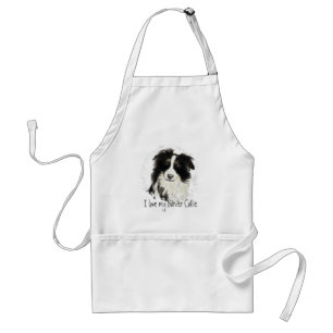 Delantal Collie de borde personalizado - Colección de perro