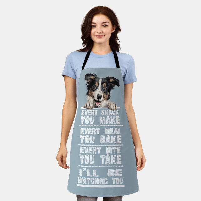 Delantal Collie Dog Cada Snack Que Haces (Gastado)