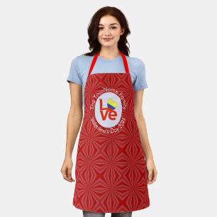 Delantal Colombian Red LOVE Flag Personalizado 