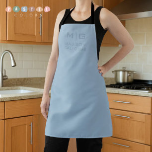 Delantal Color Azul Bebé Pastel Suave Luz del Cielo Sólido 