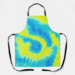 Delantal Color azul y amarillo de los dedos