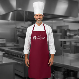 Delantal color burdeos- personalizado